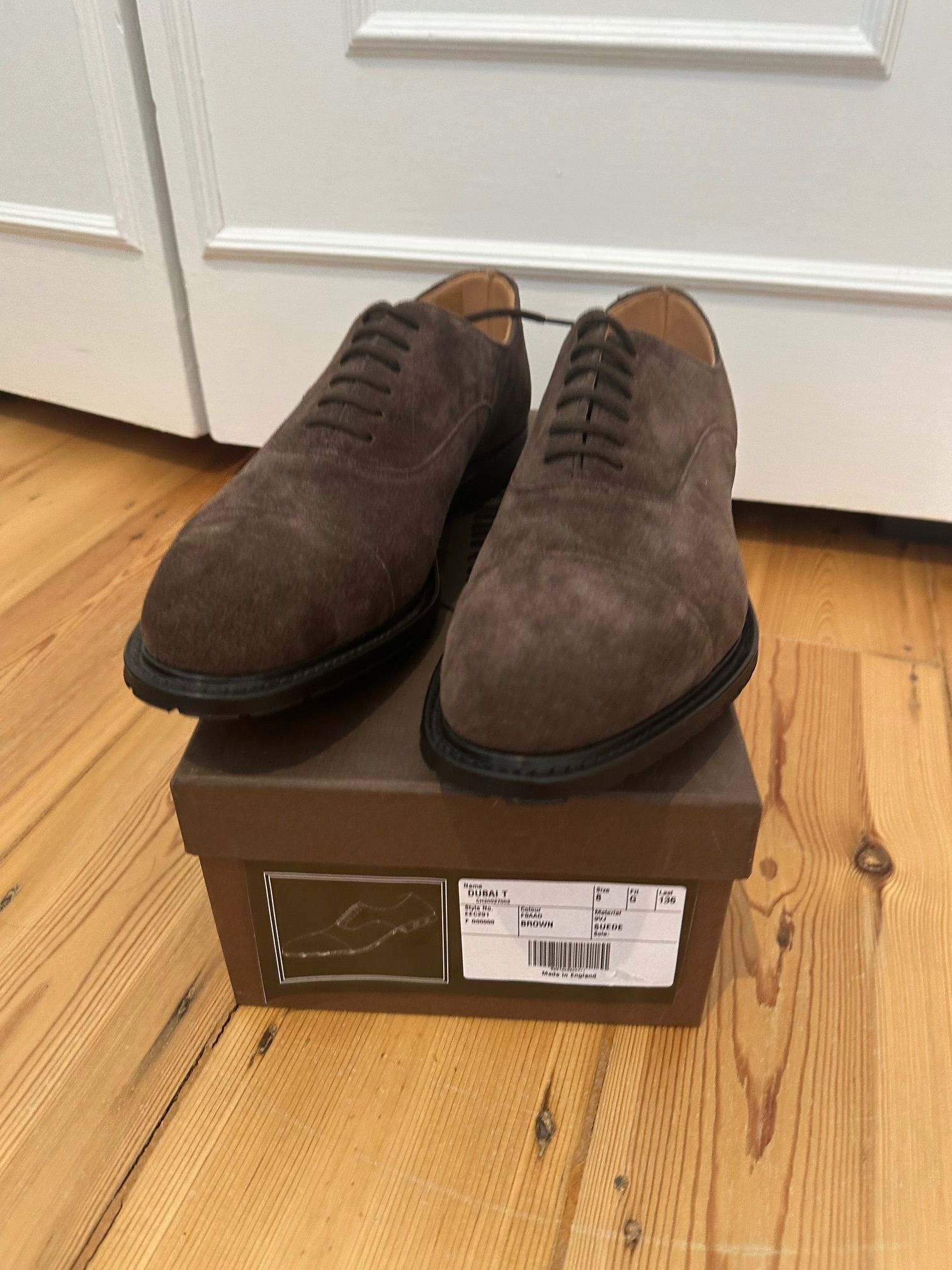 Men's Brown Suede Oxford Brogues Size 43