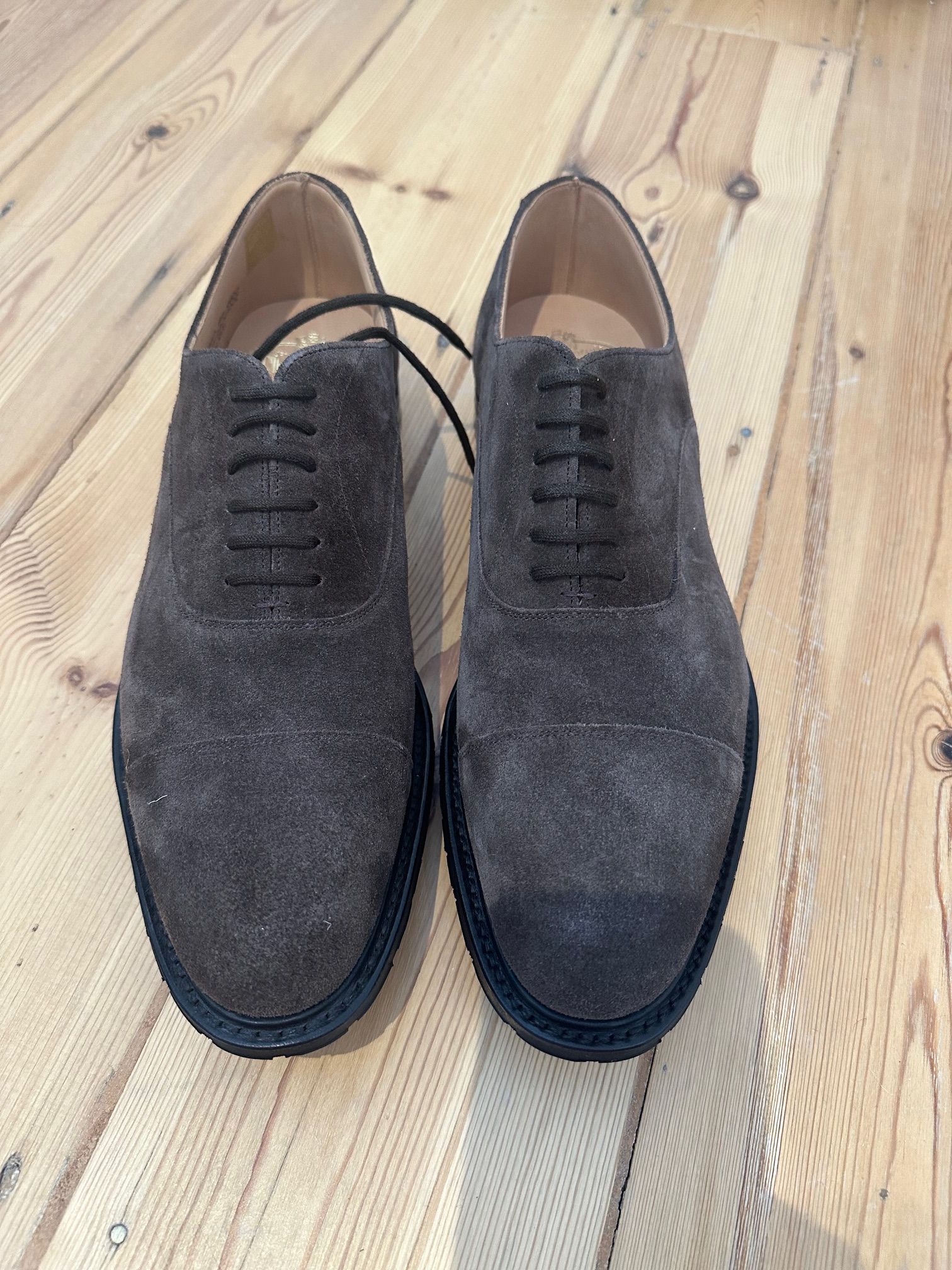 Men's Brown Suede Oxford Brogues Size 43