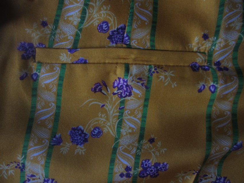 Paul  Joe yellow floral print cropped pants Size XS silk