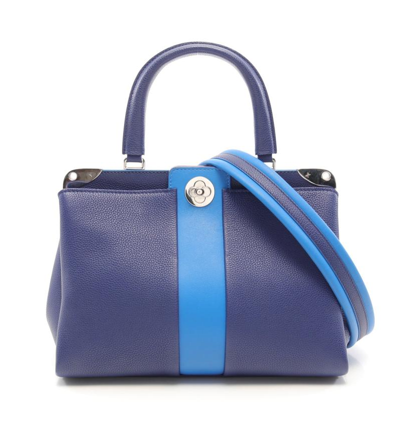 Louis Vuitton Astrid Blue Leather Top Handle Bag