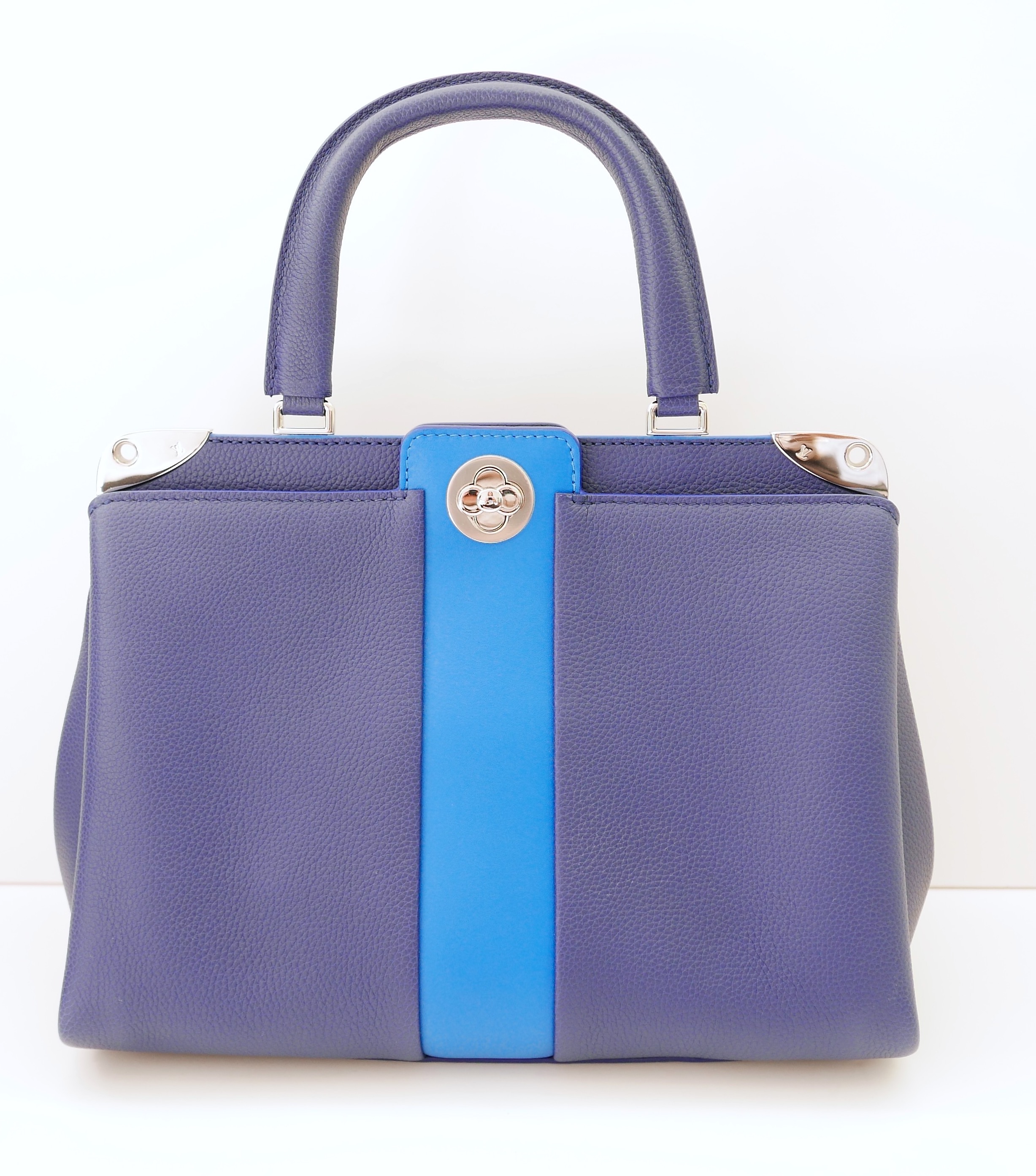 Louis Vuitton Astrid Blue Leather Top Handle Bag