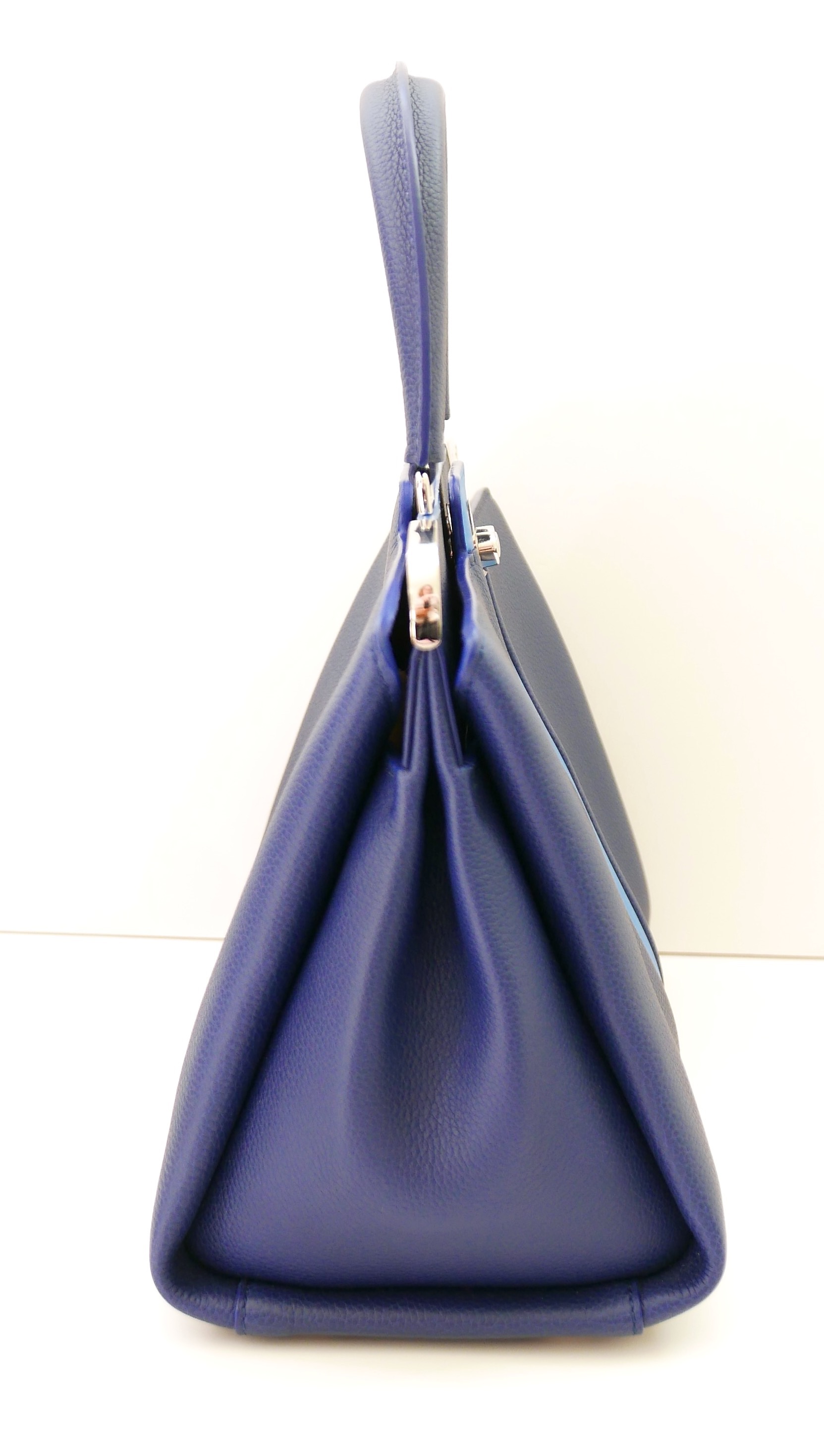 Louis Vuitton Astrid Blue Leather Top Handle Bag