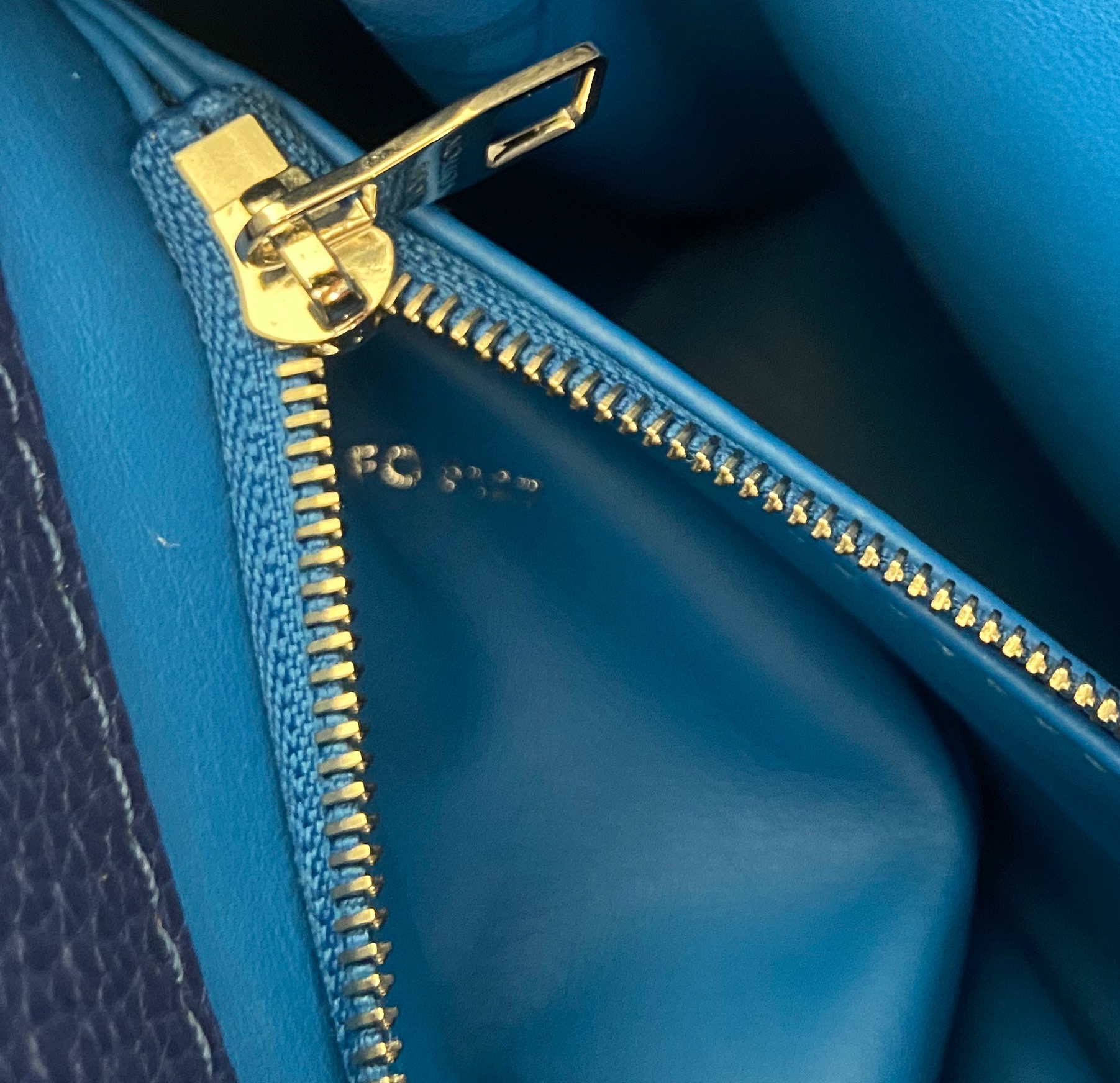 Louis Vuitton Astrid Blue Leather Top Handle Bag