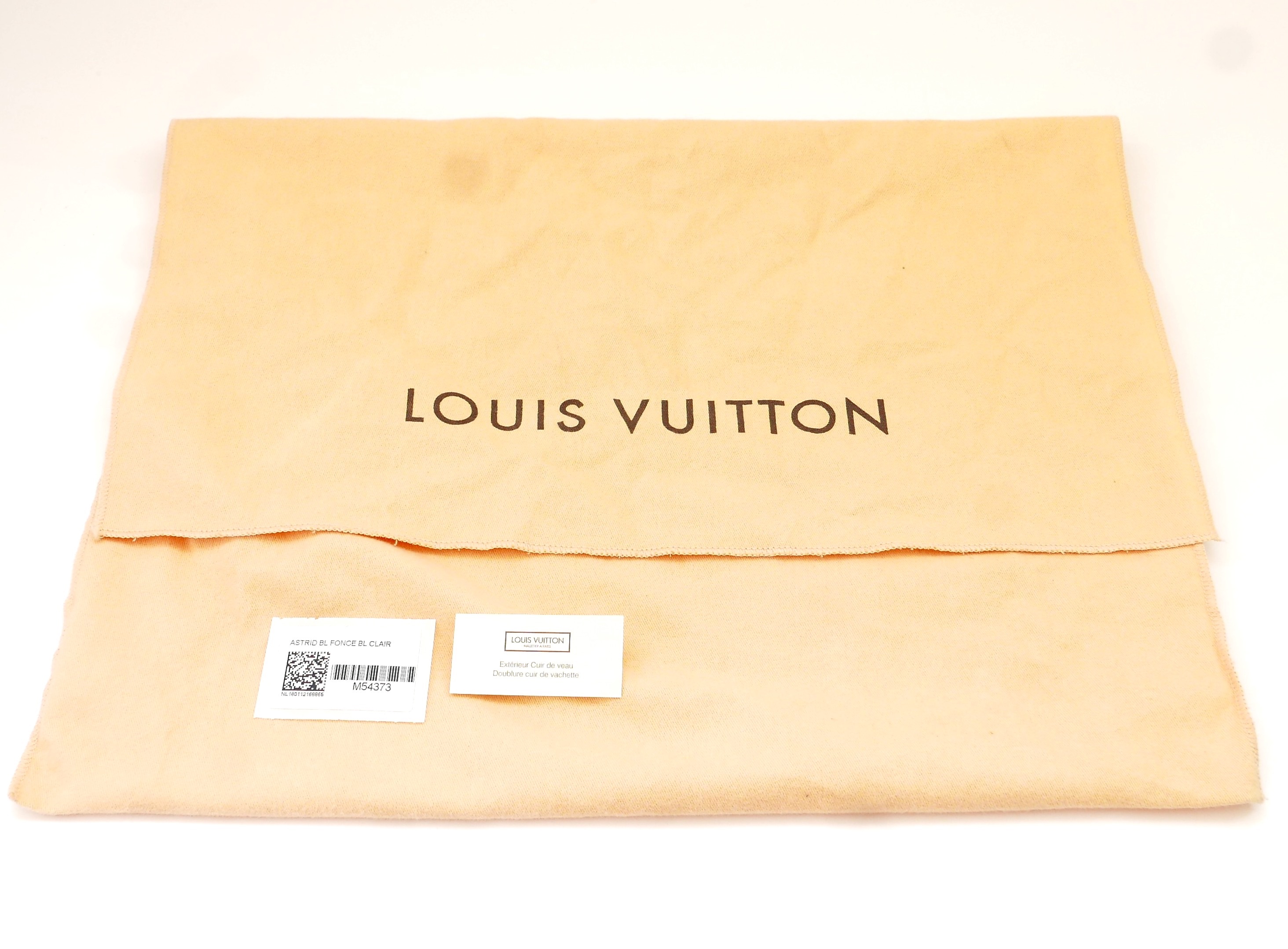 Louis Vuitton Astrid Blue Leather Top Handle Bag