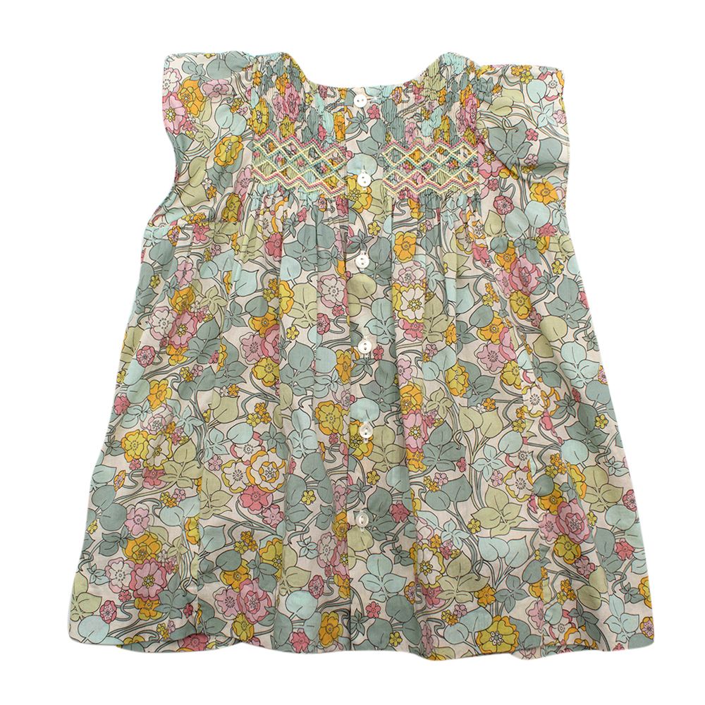 Boys Preowned Bonpoint Kids 12m Multicoloured Floral Dress Size 9-12 Months cotton