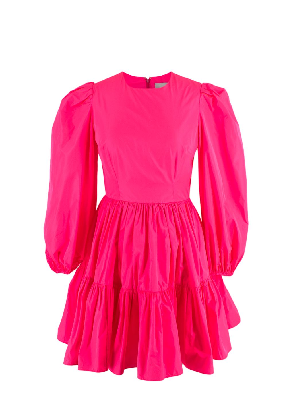 Valentino Neon Pink Satin Mini Dress Size XXS polyester