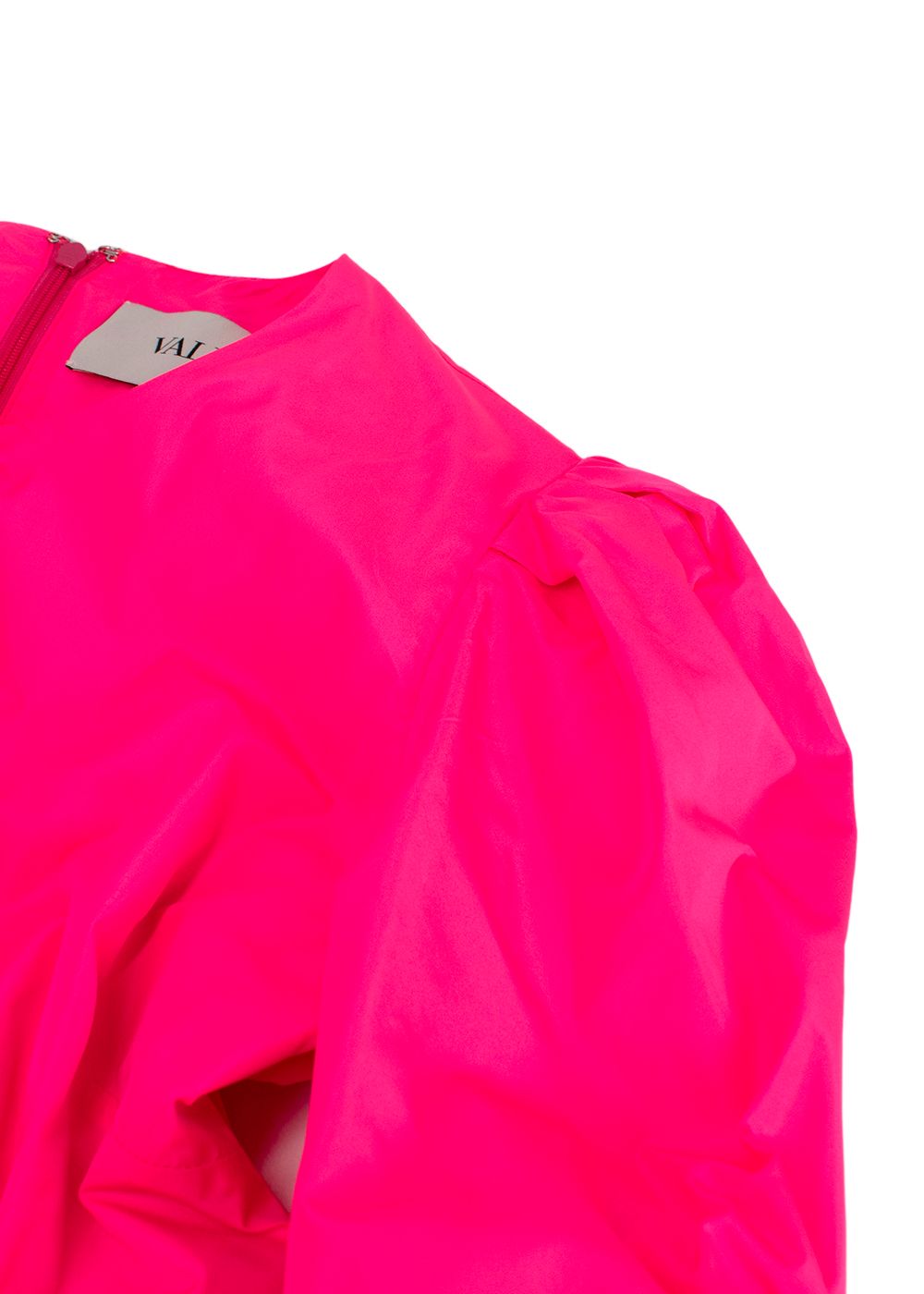 Valentino Neon Pink Satin Mini Dress Size XXS polyester