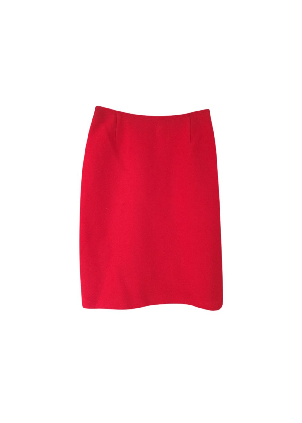 Preowned Prada Red Wool Skirt Size S dark red