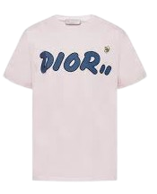 Dior x Kaws Pink  Logo Bee Print T-shirt Size S