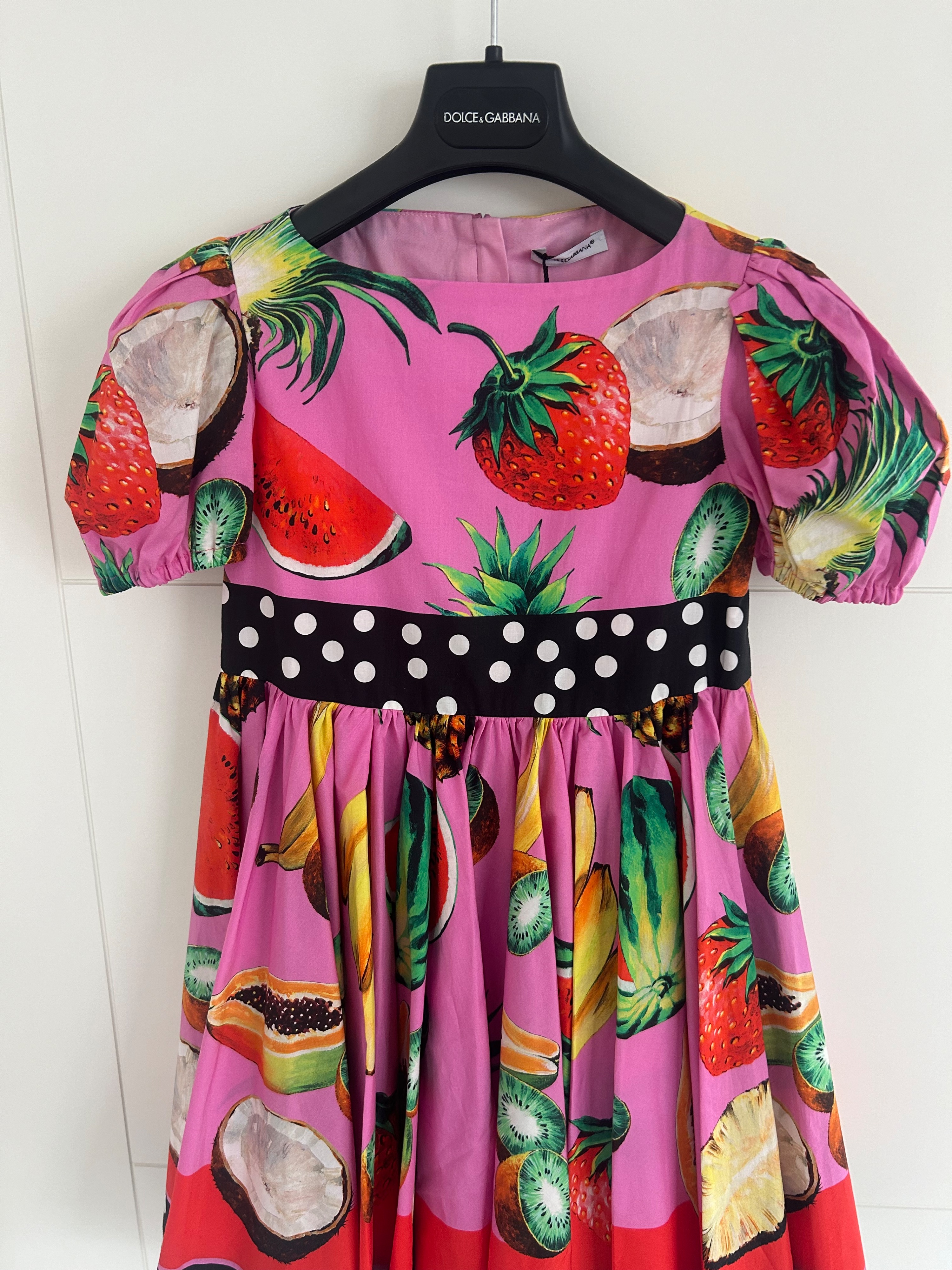 Boys Dolce  Gabbana Kids Pink Fruit Printed Dress Size 6 Years Multicolour cotton