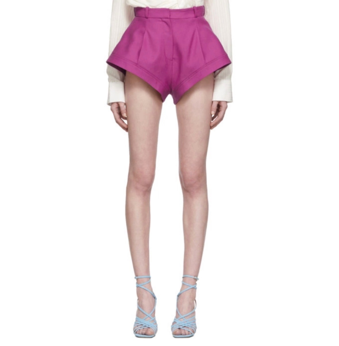 Preowned Jacquemus Pink La Riviera Hot Pants Size 36 wool