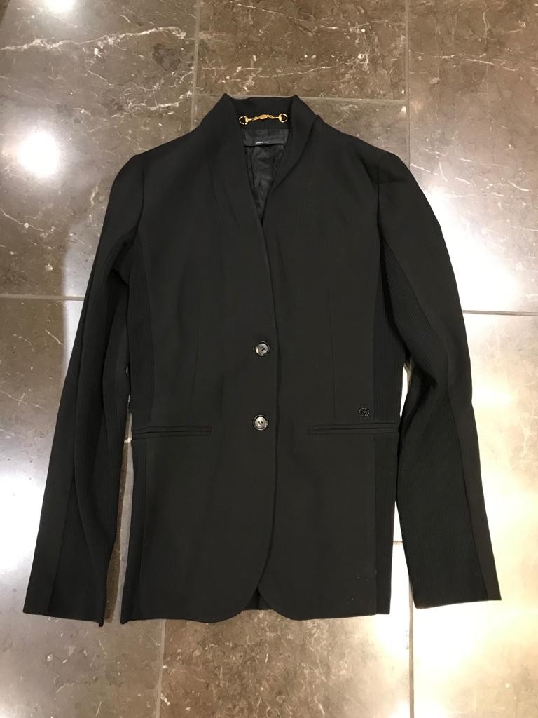 Preowned Gucci Black Wool Shawl Collar Blazer