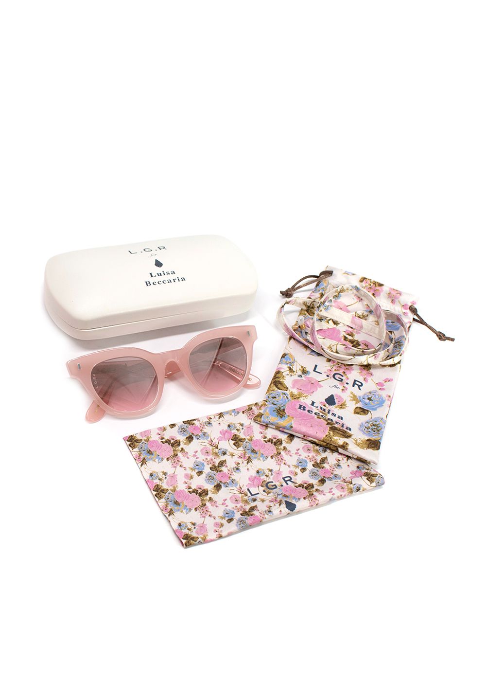 Luisa Beccaria Pale Pink Sunglasses Light pink plastic