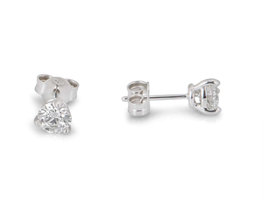 Bespoke White Gold Brilliant Cut Diamond Earrings