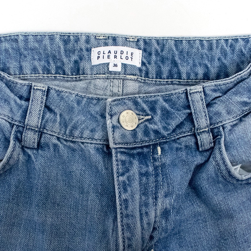 Preowned Claudie Pierlot Mid Wash Jeans Size XS Blue cotton