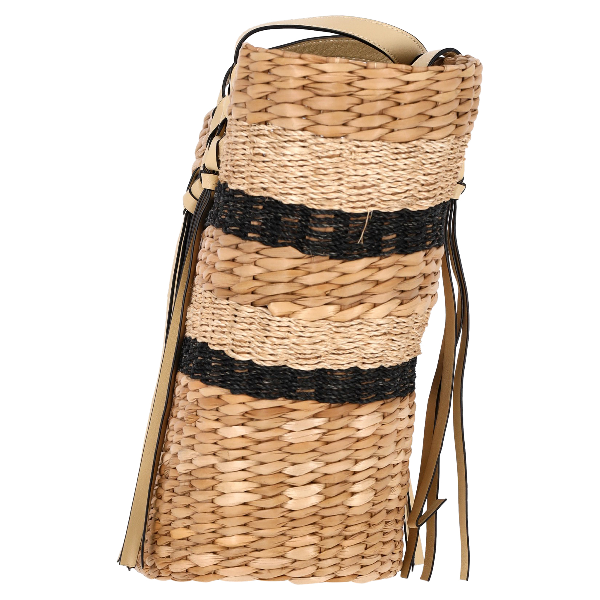 Preowned Ulla Johnson Straw Seaview Day Basket Bag brown | ochre vegetable fibre/straw