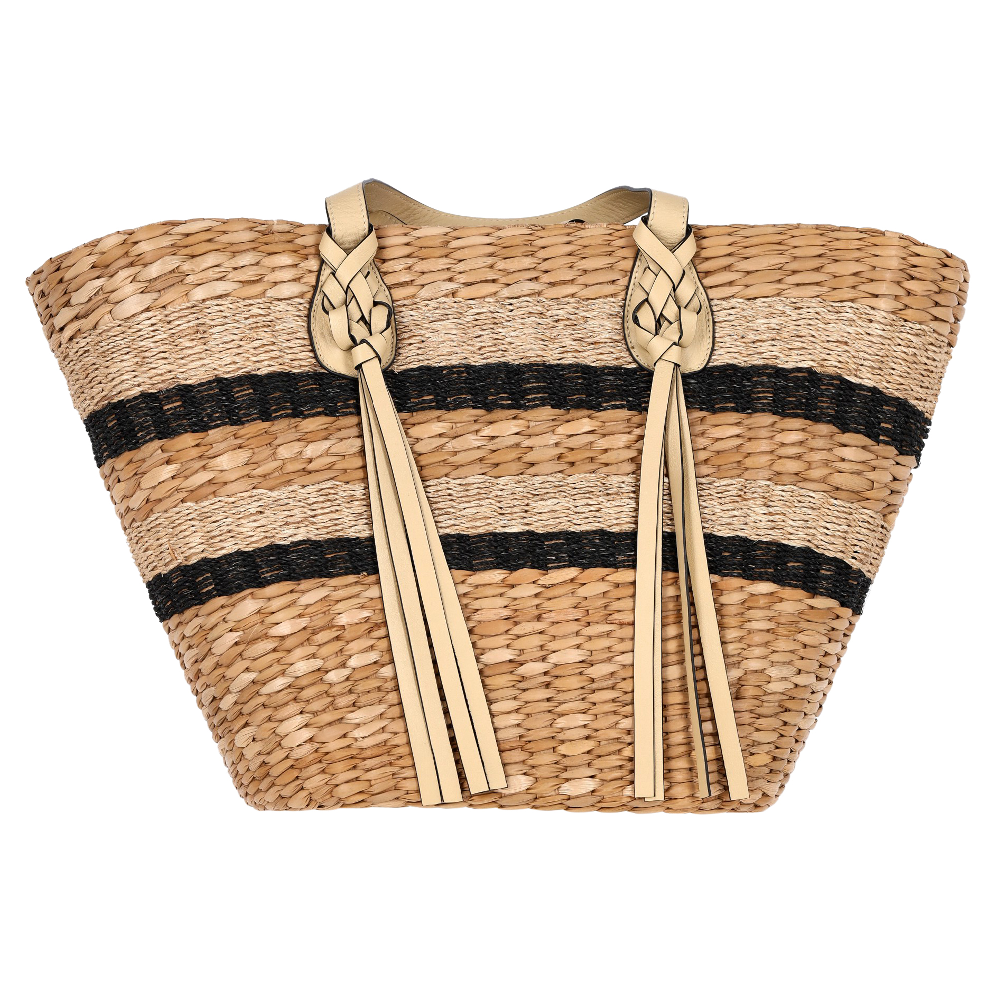 Preowned Ulla Johnson Straw Seaview Day Basket Bag brown | ochre vegetable fibre/straw