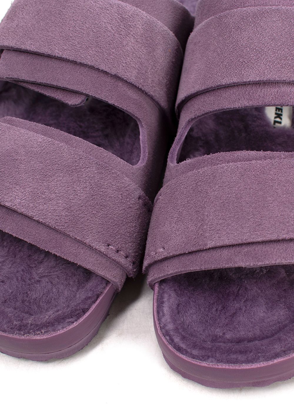 Birkenstock x Tekla Mauve Suede Shearling Lined Sandals Size 42