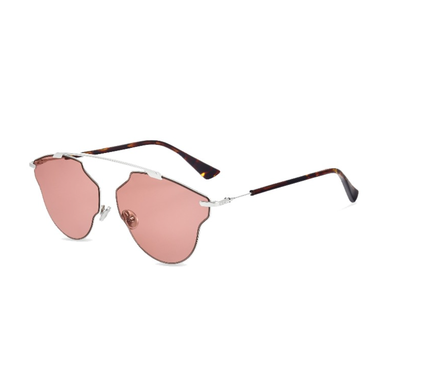 Preowned Dior Pink Tortoise DiorSoRealPop Sunglasses pink light gold brown metal/acetate