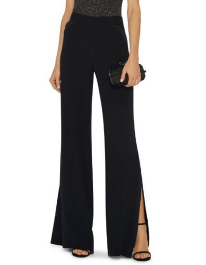 Cushnie Et Ochs Black Tuxedo Split Wide Leg Pants Size S viscose