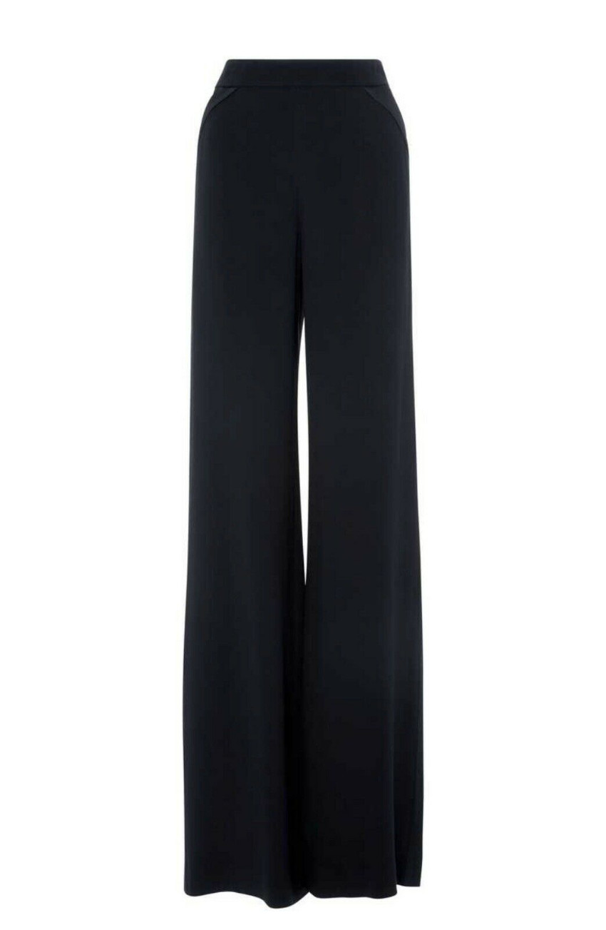 Cushnie Et Ochs Black Tuxedo Split Wide Leg Pants Size S viscose