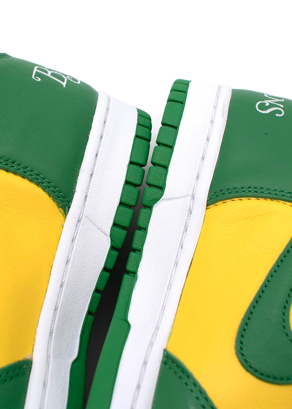 Nike x Supreme By Any Means Brazil Green and Yellow Dunks Size 40