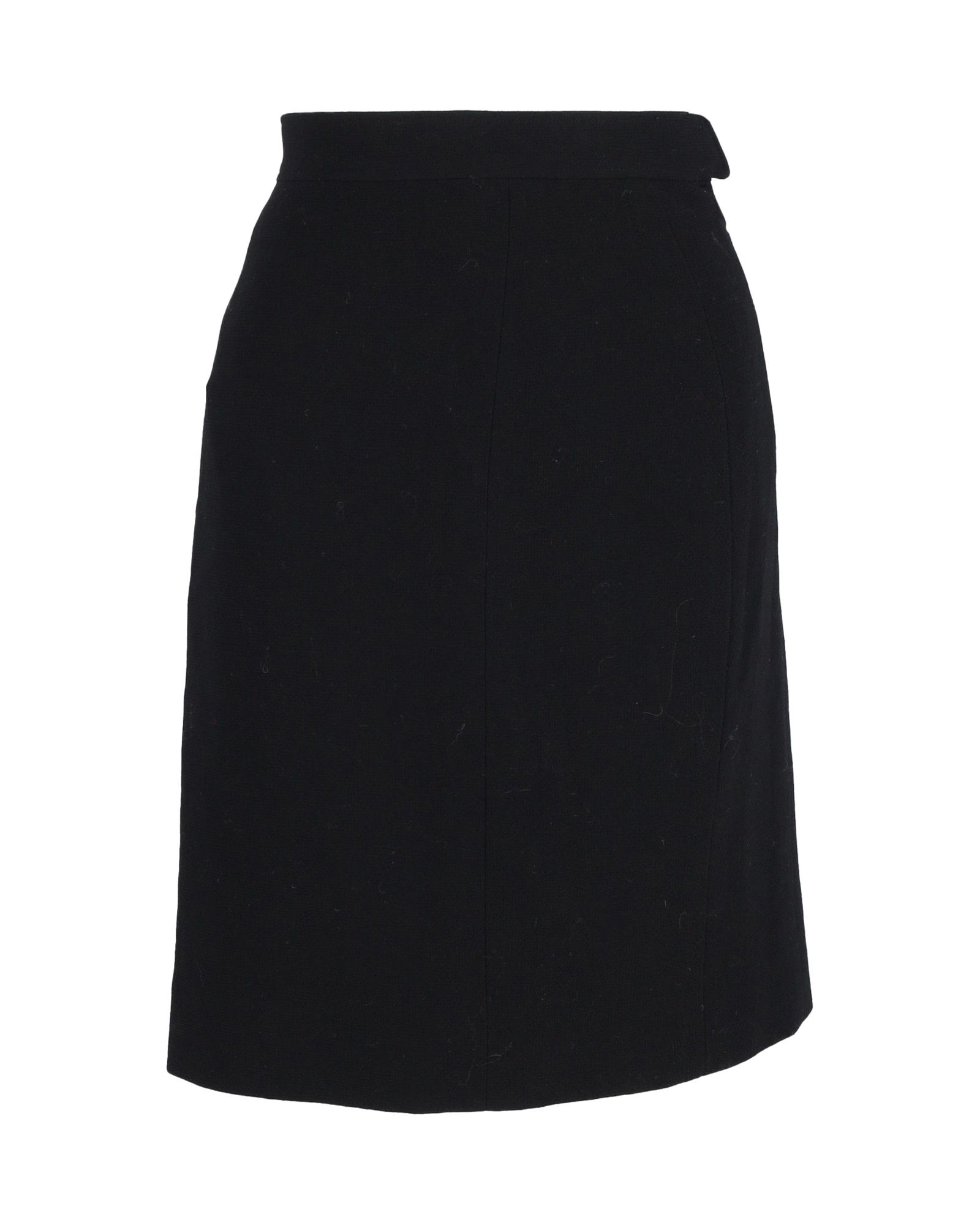 Preowned Chanel Black Pencil Skirt Size S polyester