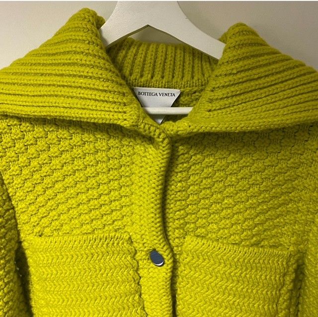 Preowned Bottega Veneta Green Knitted Cardigan Size XS wool