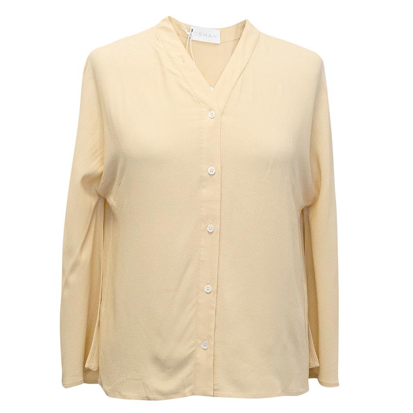 Osman Beige long sleeve blouse Size XS Beige/Nude viscose