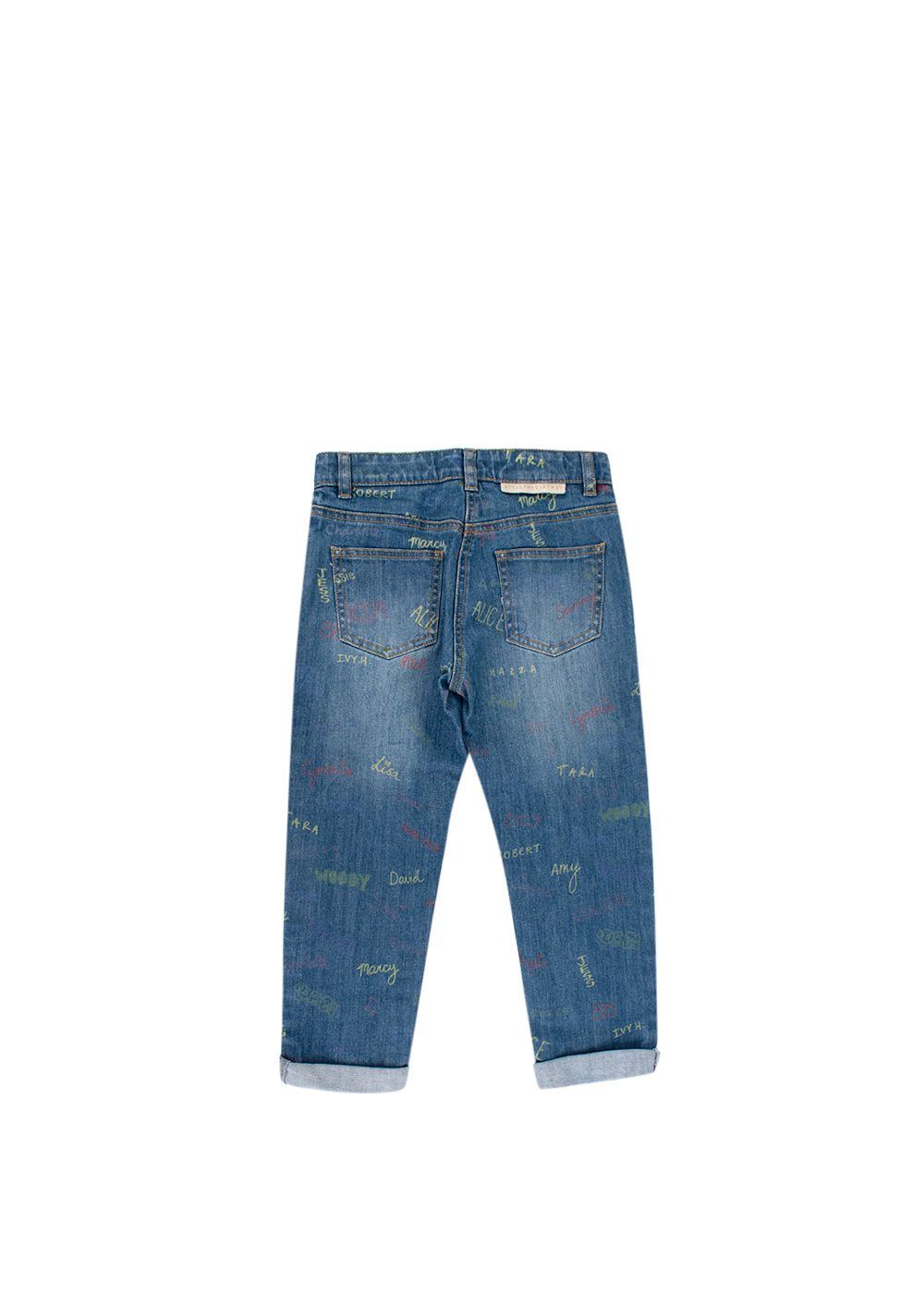 Stella McCartney Kids 6Y Name Graffiti  Blue Wash Jeans Size 6 Years