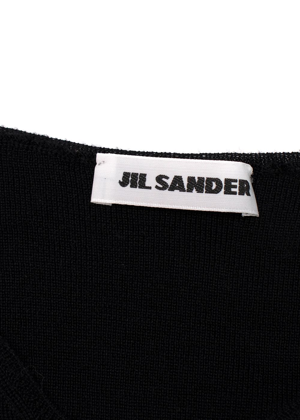 Jil Sander Black Fine Knit Jumper Size XS cashmere