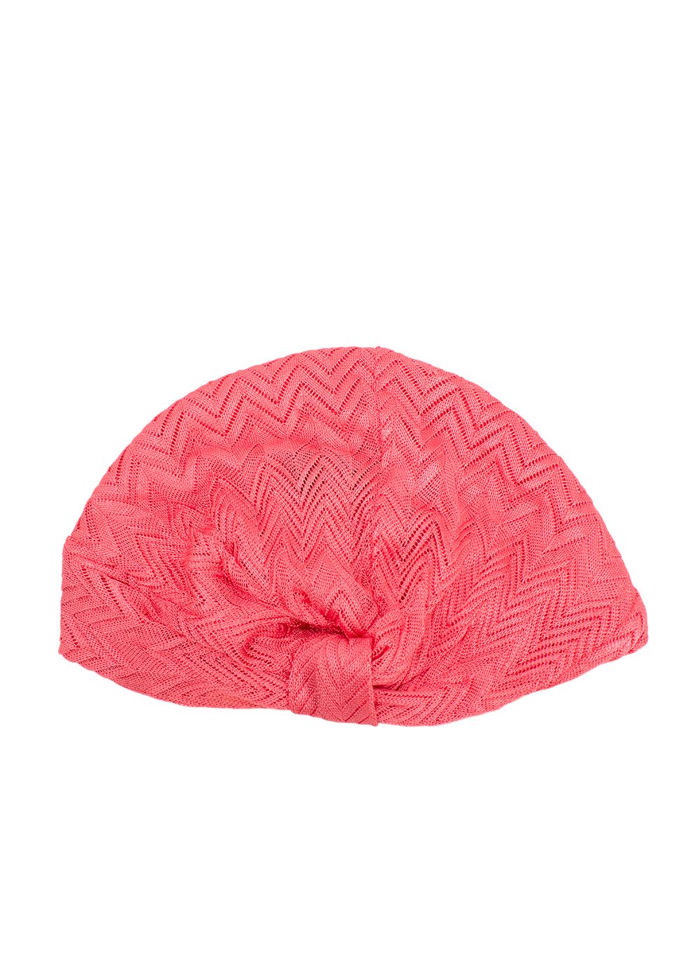 Preowned Missoni Coral Knit Turban Pink polyester