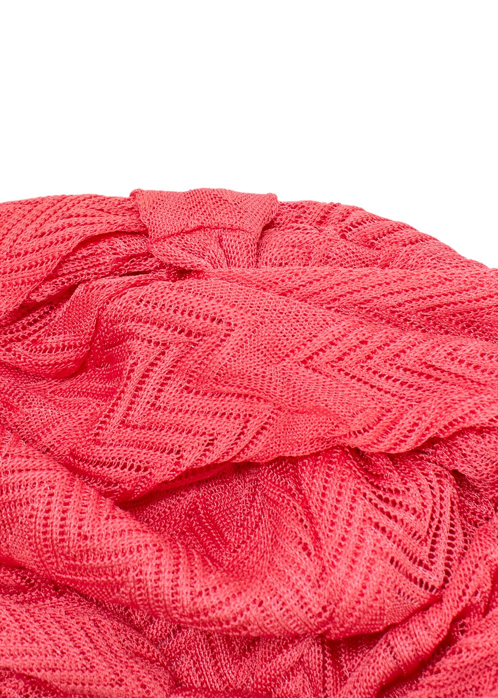 Preowned Missoni Coral Knit Turban Pink polyester