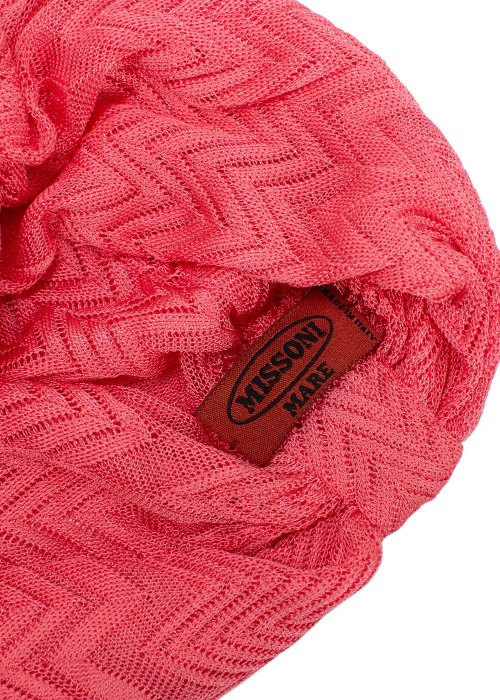 Preowned Missoni Coral Knit Turban Pink polyester