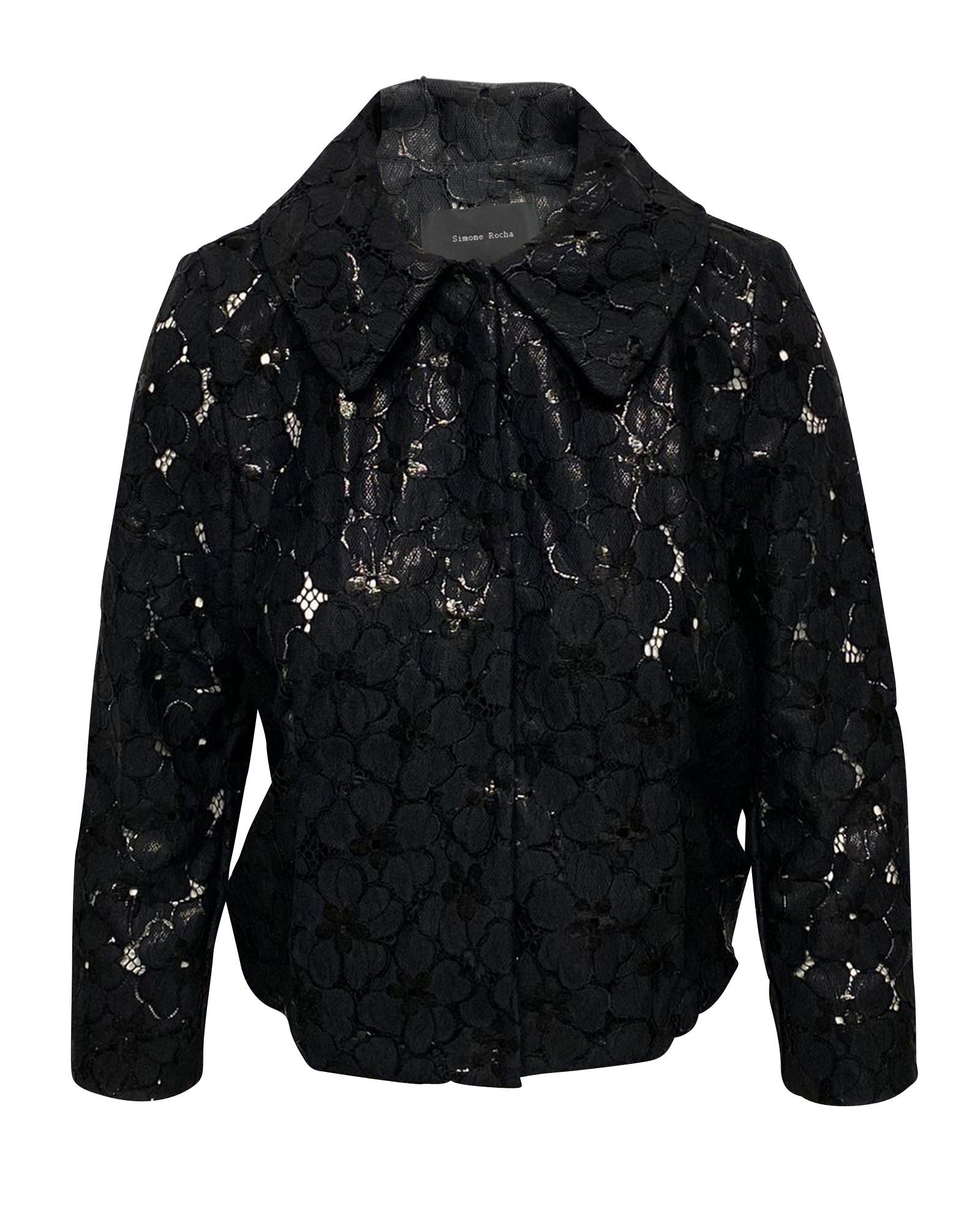 Preowned Simone Rocha Black Lace Jacket Size S nylon