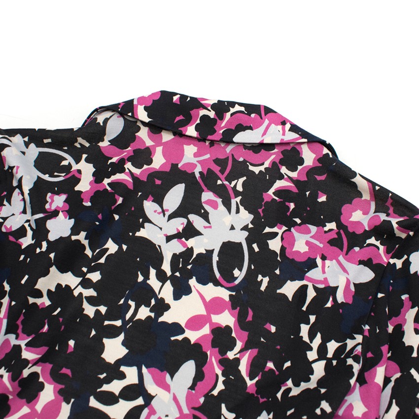 Preowned Diane von Furstenberg Jessica Printed Silk Wrap Dress Size XXS Floral / Patterned fur