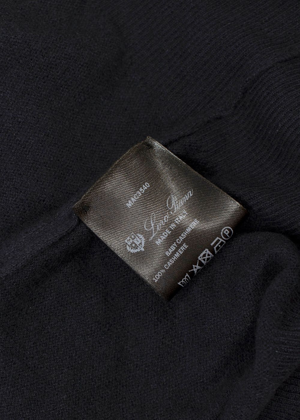 Loro Piana Charcoal Fine Baby Cashmere Jumper Size L Grey