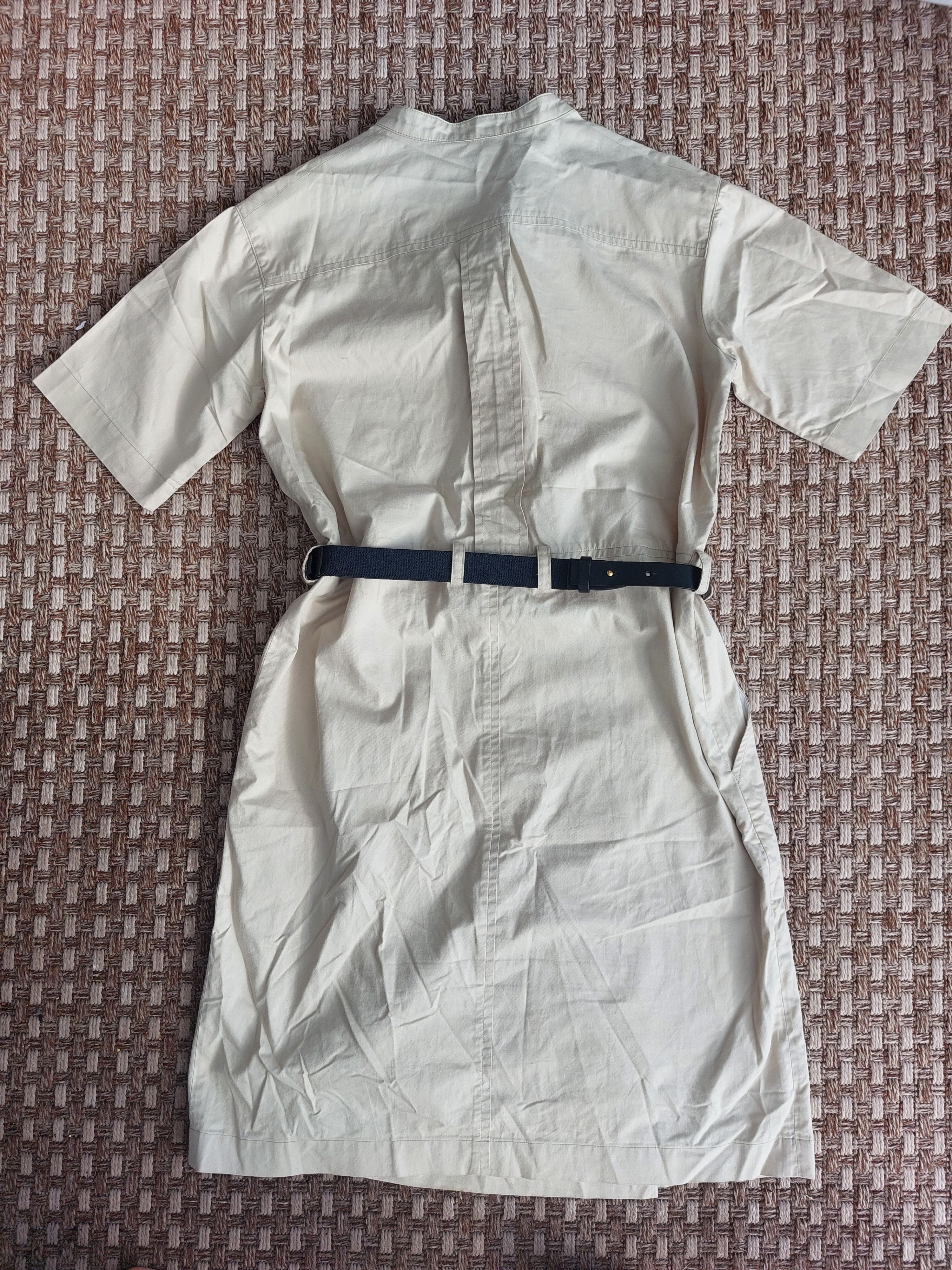 Preowned Celine Phoebe Philo Cotton Safari Dress Size S beige