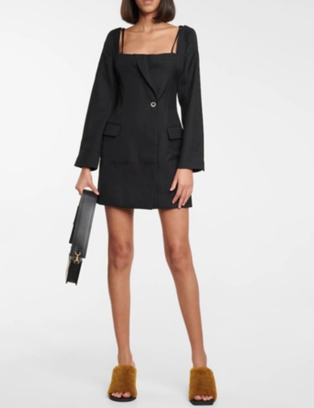 Jacquemus Black La Robe Maniu Mini Dress Size XS wool