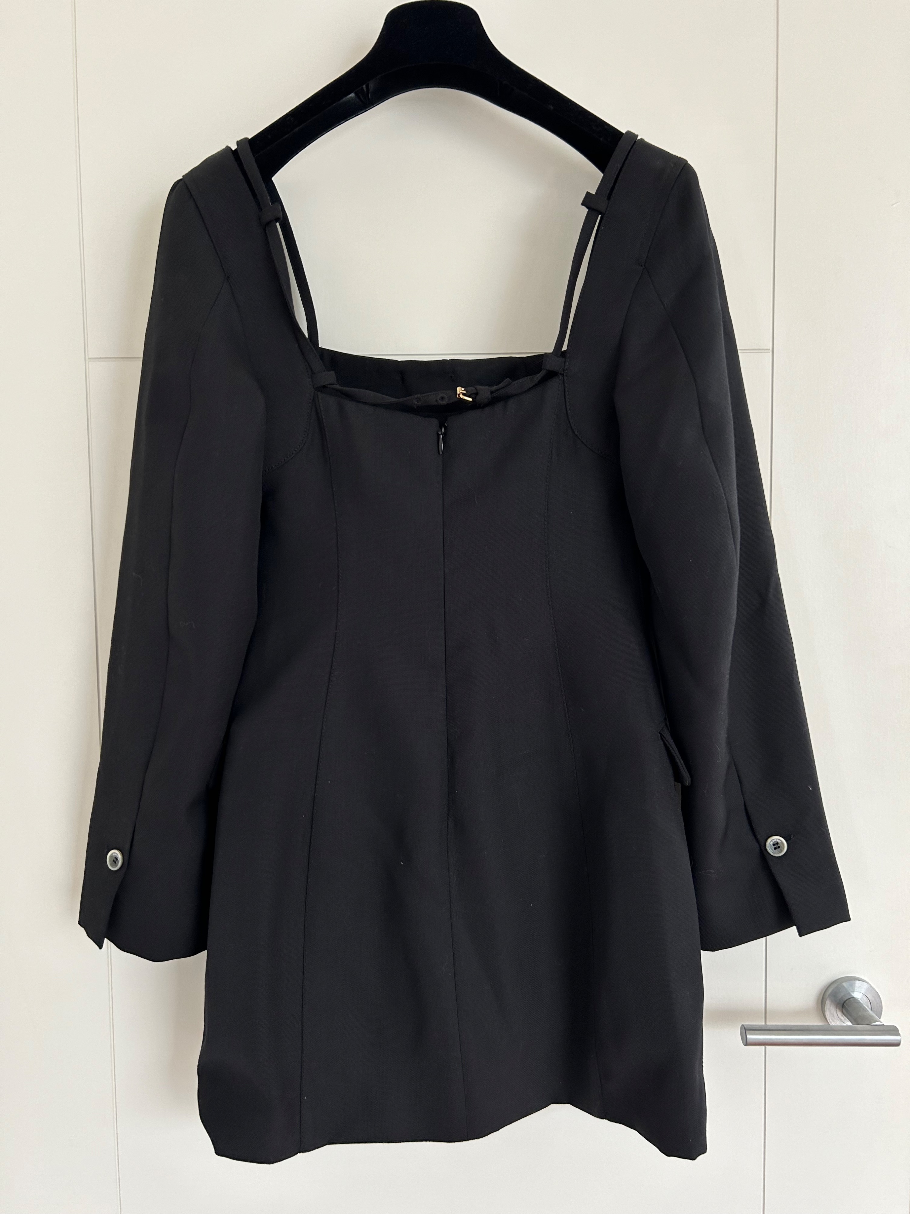 Jacquemus Black La Robe Maniu Mini Dress Size XS wool