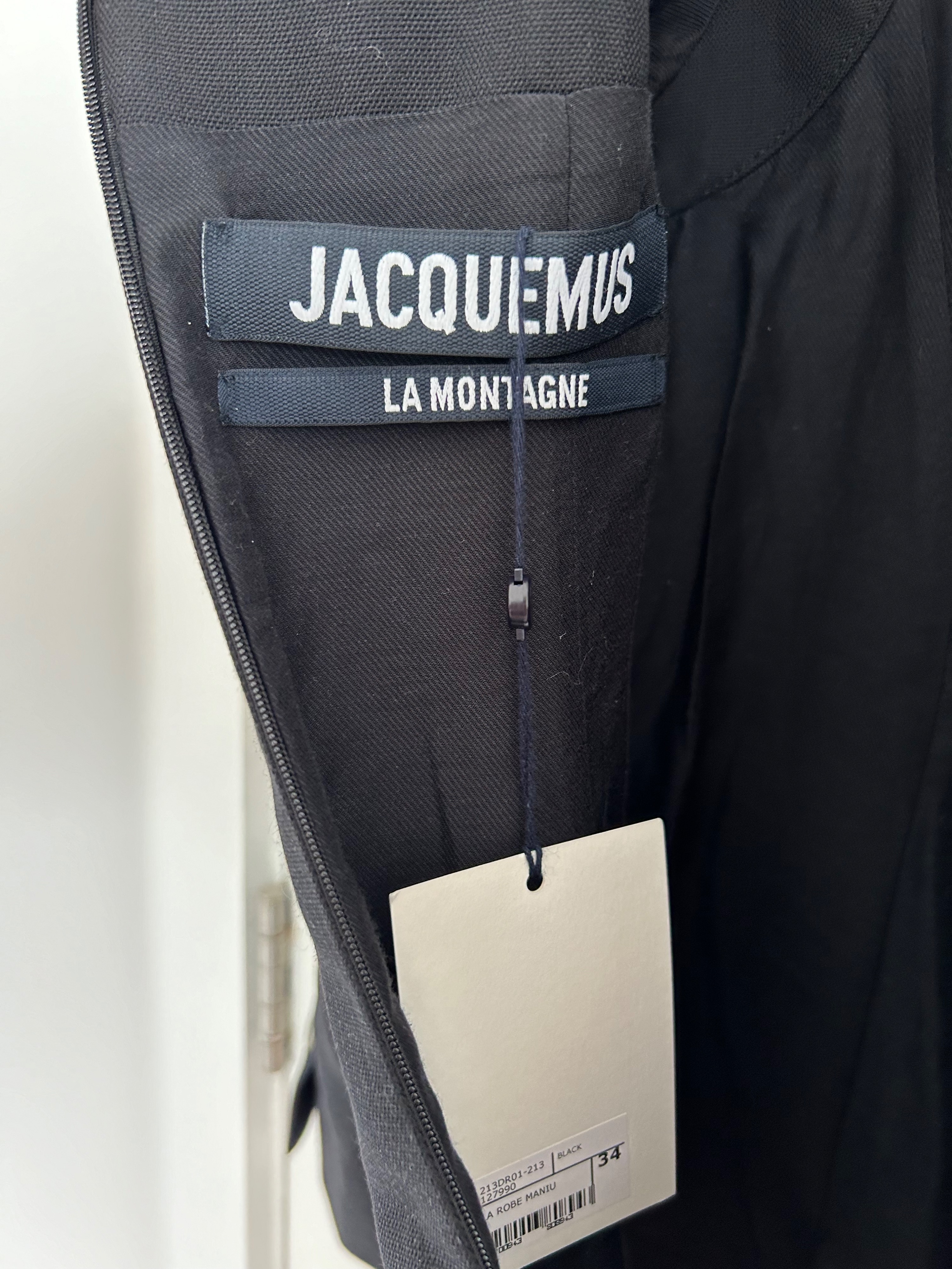 Jacquemus Black La Robe Maniu Mini Dress Size XS wool