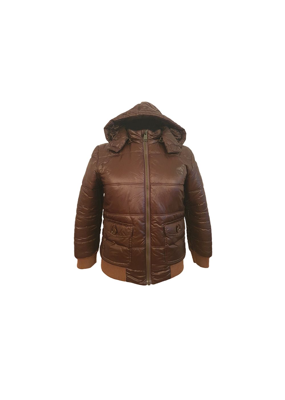 Boys Preowned Burberry Brown nylon padded jacket Size 10 Years + polyester