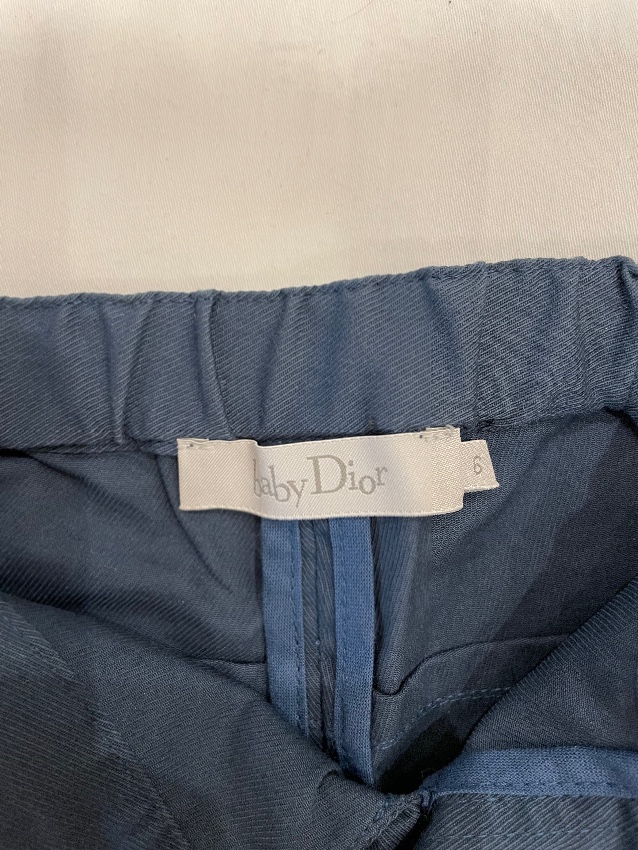 Boys Baby Dior Blue Tailored Shorts Size 3-6 Months cotton