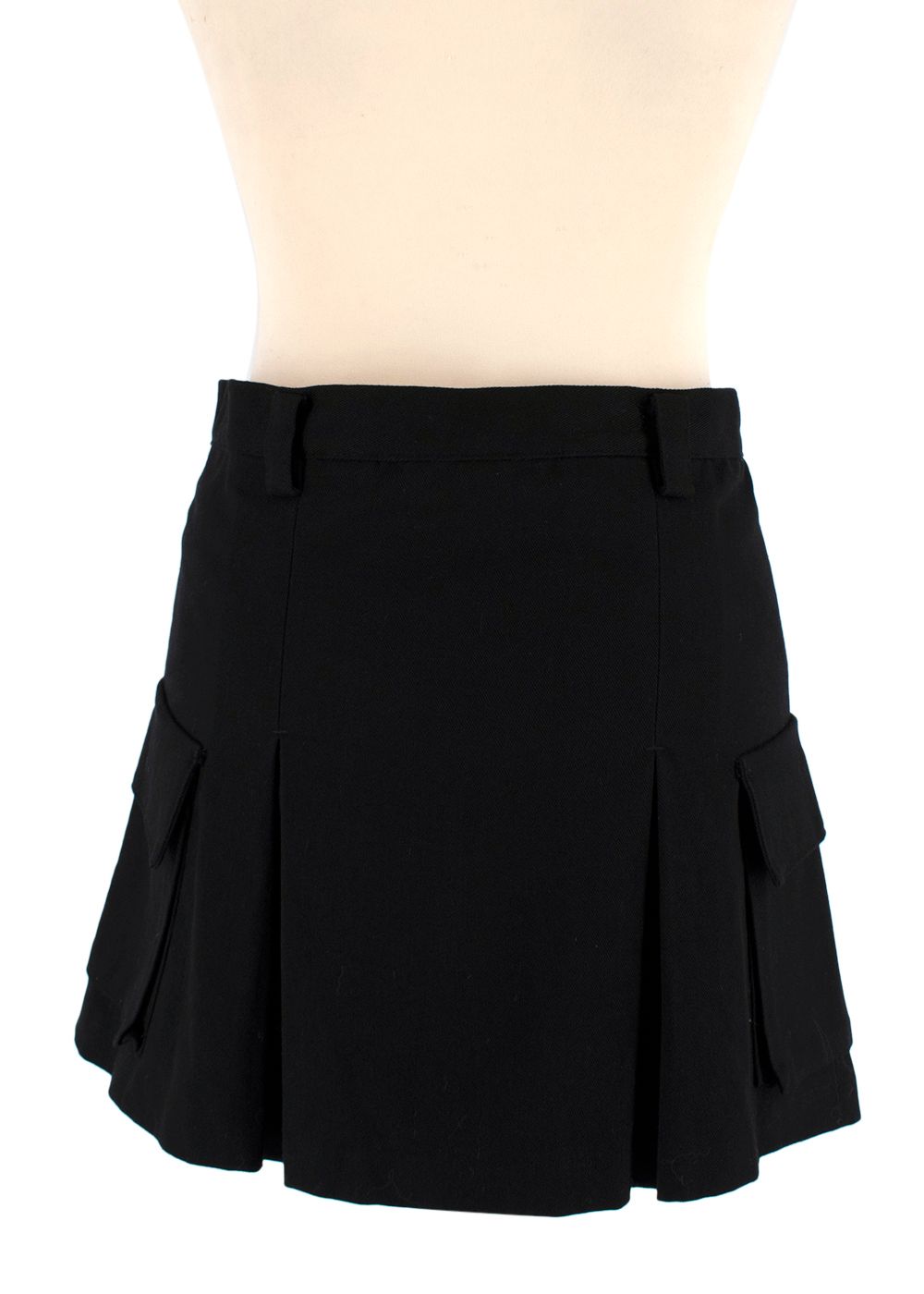 The Frankie Shop Black Audrey Cargo Mini Skirt Size S cotton