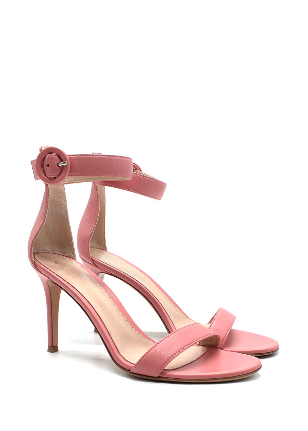 Gianvito Rossi Pink Leather Portofino Heel Size 39