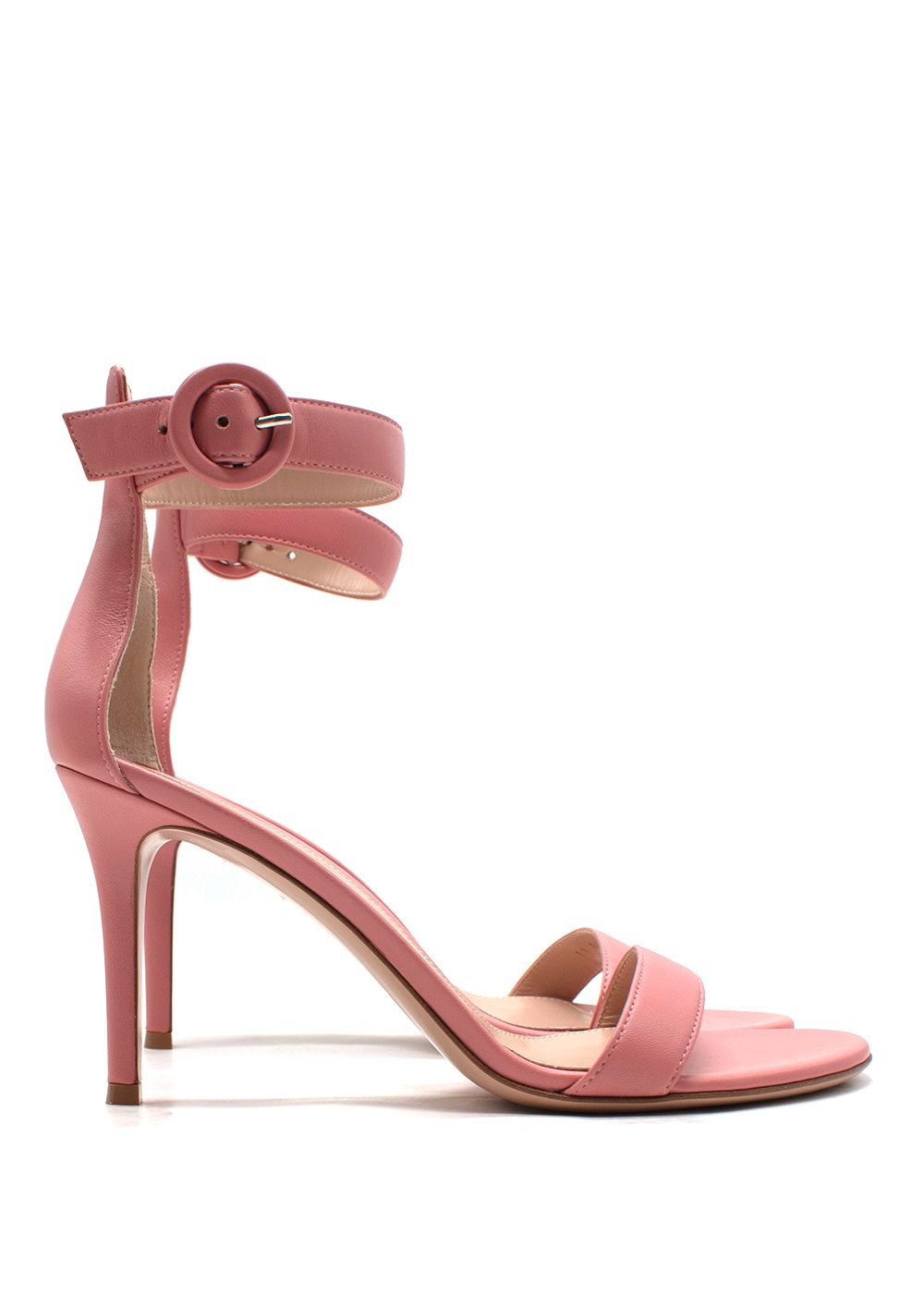 Gianvito Rossi Pink Leather Portofino Heel Size 39