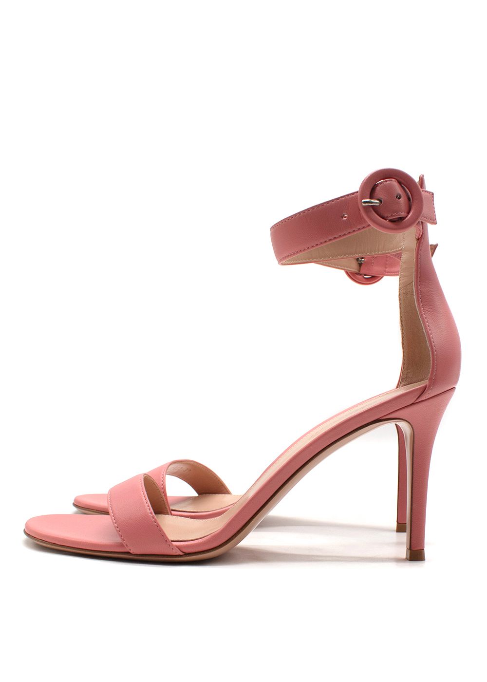 Gianvito Rossi Pink Leather Portofino Heel Size 39