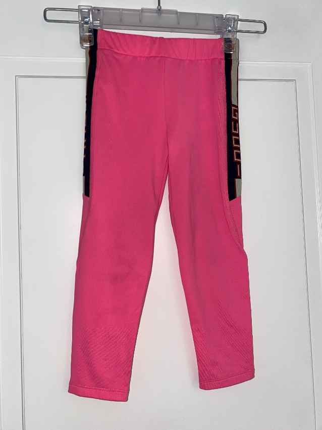 Boys Preowned Gucci Kids 4Y Pink Technical Jersey Leggings Size 4 Years polyester