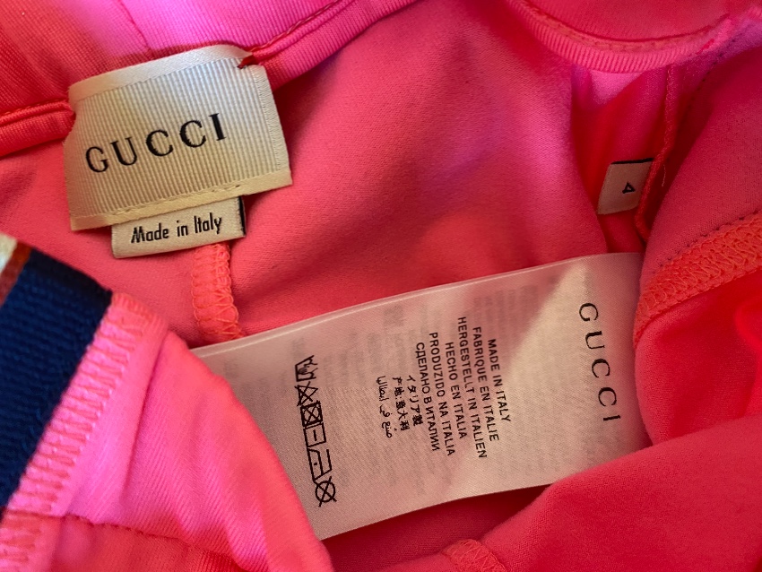 Boys Preowned Gucci Kids 4Y Pink Technical Jersey Leggings Size 4 Years polyester