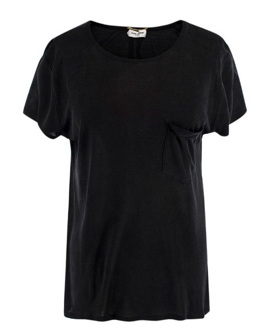 Preowned Saint Laurent Black Cotton Lightweight Pocket T-shirt Size S